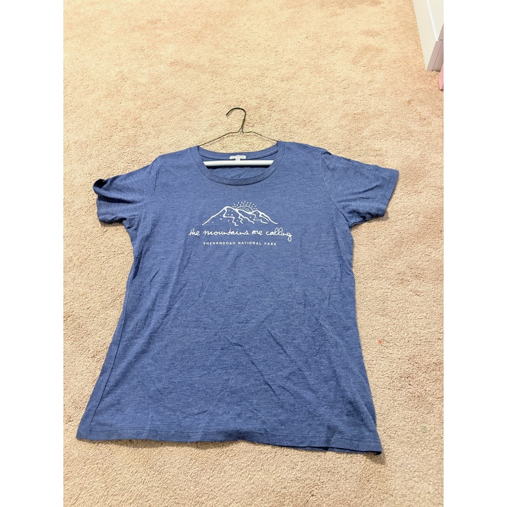 Techstyles Shenandoah National Park Graphic Tee Blue Heather Mountains Calling L